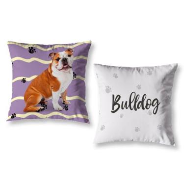 Imagem de Kit 2 Almofadas Pet Cachorros Cheias 40cm x 40cm Decorativas Estampada