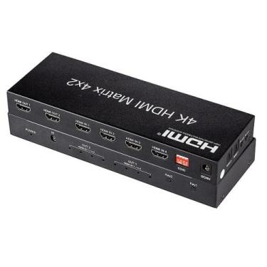 Imagem de Switch Hdmi 4X2 Com Controle 2K, 4K, 3D E Full Hd - Cirilo Cabos