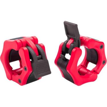 Imagem de Greententljs Grampos de barra olímpicos de 5 cm - Par de coleiras com trava de liberação rápida para treino profissional grampos de placa de peso para academia, musculação, musculação, fitness