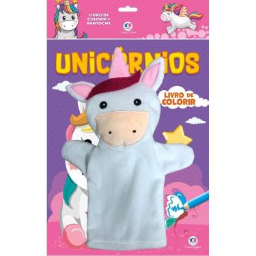 Imagem de Unicórnios - Livro de Colorir + Fantoche