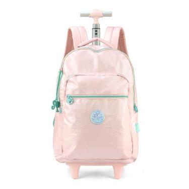 Imagem de Mochila Feminina Escolar Notebook Rodinhas Barbie Rosa