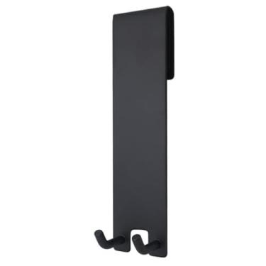 Imagem de Porta de chuveiro de banheiro com gancho único e duplo sobre porta de vidro, porta-toalhas de aço inoxidável sem perfuração, 17,G