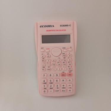 Imagem de Calculadora Científica 240 Funções Com Capa Proteção - NoBrand, Rosa-c