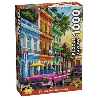 Imagem de Quebra-Cabeça - 1000 Peças - Pôr do Sol em Havana - 4571 - Grow