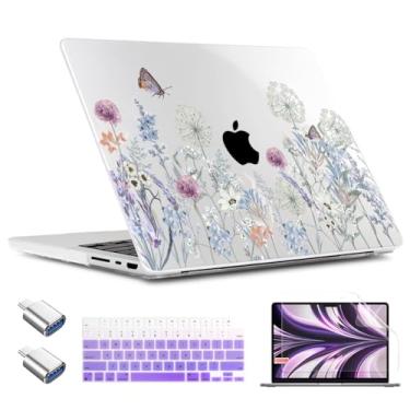 Imagem de TWOLSKOO Compatível com capa M4 MacBook Pro 16 polegadas A3403 A3186 M3 A2991 M2 A2780 M1 A2485 Pro Max Chip, capa rígida de plástico e capa de teclado, adaptador tipo C e protetor de tela