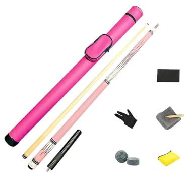 Imagem de CQBXRD Taco de sinuca de bordo de 1/2 – bastões de taco de bilhar de 147 cm para adultos, ponta de 12,5 mm, conjunto de bastões de sinuca, Palos de Billar, bastões de taco para mesa de sinuca (B taco