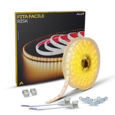 Imagem de Fita Led Facile Risk 5 Metros 12w 2700k Branco Quente 10mm 120 leds 12