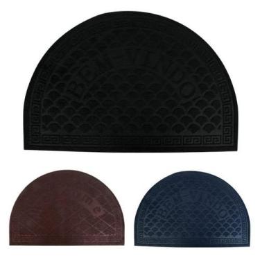 Imagem de Tapete Meia Lua Capacho Para Porta 37Cm X 58Cm Casa E Lojas - Clean Te
