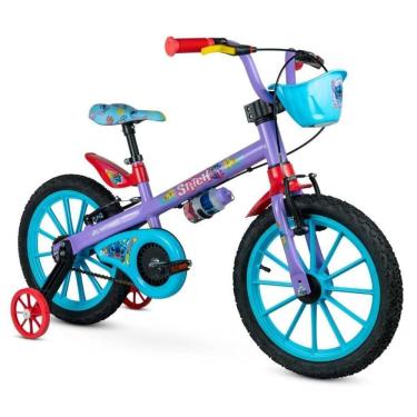 Imagem de Bicicleta Infantil Nathor Aro 16 Com Rodinhas Stitch 2