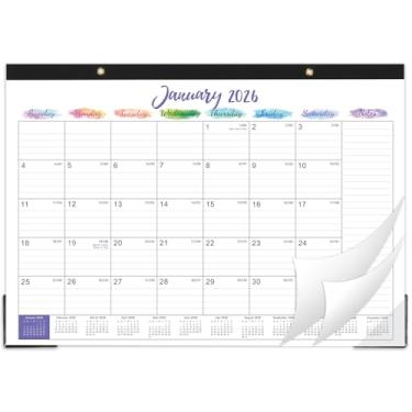 Imagem de Calendário de mesa 2024 – Calendário de 2024 de janeiro de 2024 a dezembro de 2024. Calendário mensal de mesa com 12 meses, 43 x 30 cm, bloco de mesa, blocos pautados grandes, melhor calendário de mesa para organizar