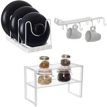 Imagem de Organizadores de Cozinha 3 peças Branco Metaltru - Kit 05