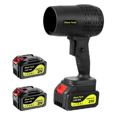 Imagem de BlazeTech Soprador de folhas sem fio, soprador portátil de 30.0000 RPM 2 pilhas de 3,0 Ah e carregador incluídos, varredor de grama portátil para limpeza de pátio, janela de carro e poeira