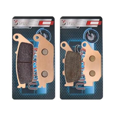 Imagem de S SYUU Pastilhas de freio a disco de liga de cobre sinterizado dianteiras traseiras compatíveis com Suzuki GW 250 GW250 Inazuma 2013 2014 2015 GSX250R GSX 250 R RL7 RL8 2017 2018 FA142F FA496R