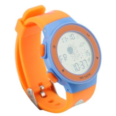 Imagem de Generic Relógio Digital Infantil, Resina Espelho de 50m à Prova de água Tpu Stap Stopwatch Calendário Alarme Infantil Esportes Assistir para Crianças (Butterfly Orange)
