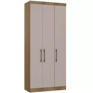 Imagem de Guarda-roupa Modulado 101,5cm 3 Portas Paris Luciane, Avelã/Cinnamon
