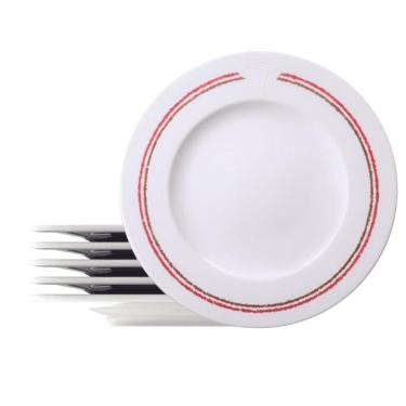 Imagem de Kit Prato Raso Tramontina Churrasco Classic em Porcelana 28 cm 6 Peças