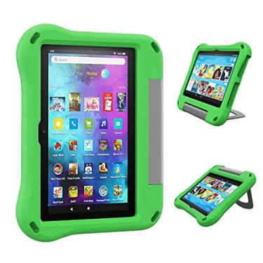 Imagem de Capa para tablet de 20.3 cm para crianças, não é para iPad/Samsung/Onn/Andriod Tab 8 - Capa Auorld para tablet leve à prova de choque para crianças 8/8 Plus com suporte, verde