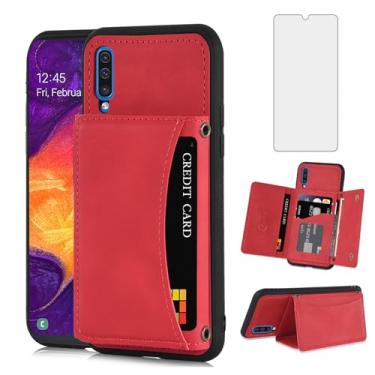 Imagem de Asuwish Capa de telefone para Samsung Galaxy A50 A50S A30S Capa carteira com protetor de tela de vidro temperado e suporte de cartão de crédito de couro PU acessórios de celular A 50 50S 30S S50 50A
