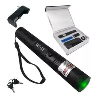 Imagem de Caneta Laser Verde Ultra Potente 50000mW 100km Resistente Água + Bateria e Carregador – Longo Alcance Profissional