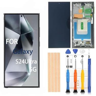 Imagem de Pishzeo Digitalizador LCD Super Amoled original de 6,8 polegadas para Samsung Galaxy S24Ultra 5G SM-S928U S928U1 S928B/DS Touch Display, conjunto de digitalizador Full HD (versão dos EUA com moldura