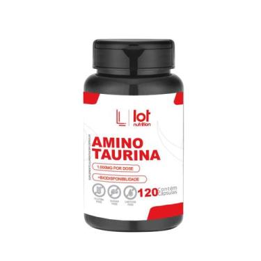 Imagem de Taurina 1000mg 120 cápsulas Energia Cérebro e Coração - LOT NUTRITION,