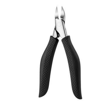 Imagem de Tesoura de unha, alicate de cutícula, manicure, alicate de aço inoxidável, aparador para pedicure, ferramentas pretas, BH01