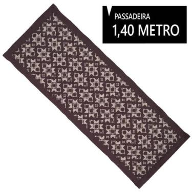 Imagem de Passadeira Jacarta Edição Especial Marrom Café 47cm x 140cm - Bordarte