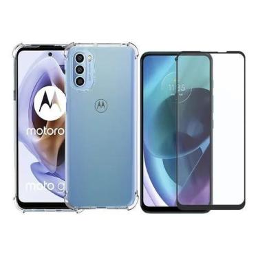 Imagem de Kit Capa Anti Impacto Motorola G71 + Película De Vidro 3D