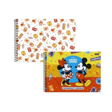 Imagem de Caderno Espiral Mickey Mouse 80 Folhas Laminação Brilho