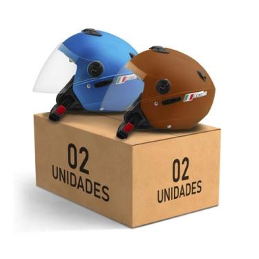 Imagem de Kit 2 Capacete Aberto New Atomic Elite Masculino Feminino Pro Tork, AZ