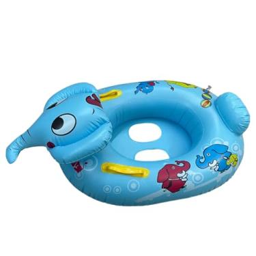Imagem de Boia Dinossauro Infantil +8 Meses Bote Com Alça e Fralda Infantil para Piscina Rosa Azul Verde (Verde 2)