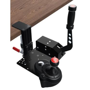 Imagem de HUYE Desk Mount For Racing Sim Shifter & Handbrake Compatible With Logitech G Driving Force Shifter, Thrustmaster TH8A Shifter & TSS Handbrake,Fanatec ClubSport Shifter & ClubSport Handbrake