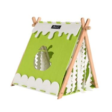 Imagem de Ｂｅｓｇａ de hamster, casa para porquinhos-da-índia, tenda para coelhos, cabana de brincar, esconderijo de hamster de madeira, aconchegante para esquilos,