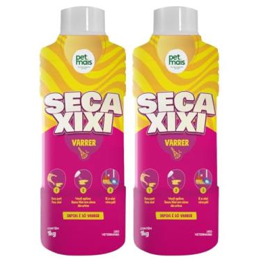 Imagem de Seca Xixi 2unx1kg, Varrer Urina Pó Higieniza e Neutraliza Odor para Cachorros e Gatos PETMAIS