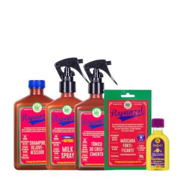 Imagem de Kit Lola Rapunzel Sh + Spray Milk + Masc Sachê + Tônico + Pinga! Óleo 