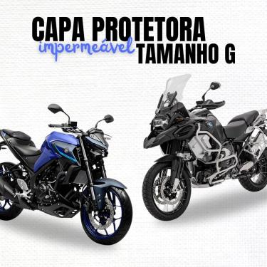 Imagem de Capa Para Moto Forrada Impermeável Térmica Sol Chuva