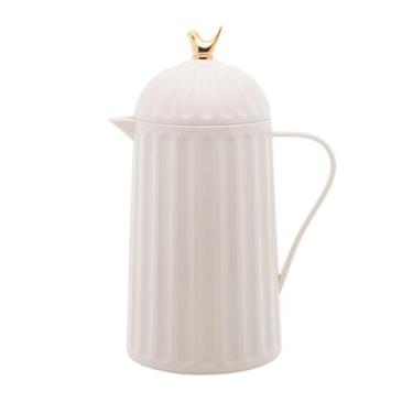 Imagem de Garrafa Térmica 600ml para café ou chá de plástico branca Bird Wolff -