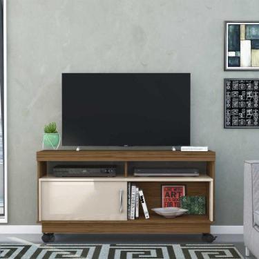 Imagem de Rack Decorativo Merlim 2 Nichos até 50 Naturale/OffWhite G97 - Gran Be