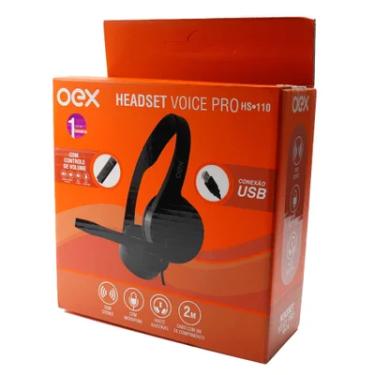Imagem de Fone Headset Voice Pro Hs110 Usb Oex Preto
