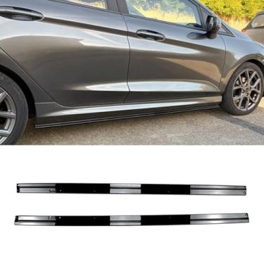 Imagem de Protetor difusor de extensão de spoiler labial para saia lateral de carro compatível com Fiesta MK8 ST Line 2018+ acessórios de avental divisor de saia lateral do carro (preto brilhante)