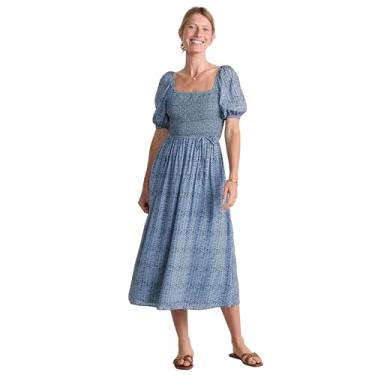 Imagem de vineyard vines Vestido midi Ellen manga bufante, Aurora Chevron, G