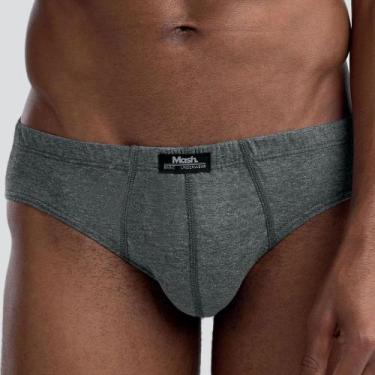 Imagem de Cueca Mash Slip em Algodão Plus Size 074.59, Cinza mescla escuro, XXGG