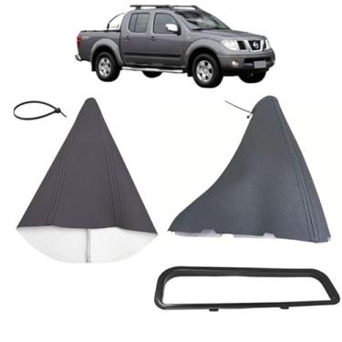 Imagem de Coifa Courvin Console Câmbio Manual E Coifa Com Aro Suporte Alavanca Freio Auxiliar Compatível Com Frontier 2007 Á 2016