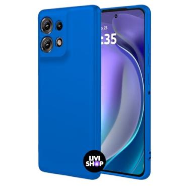 Imagem de Capa Case Capinha Compatível EDGE 60 fusion Silicone Com Bordas Elevadas Aveludada Forro Premium (AZUL CELESTE)