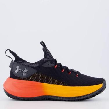 Imagem de Tênis Under Armour Hooper Preto e Laranja, 39