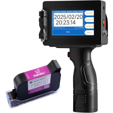 Imagem de PEKOKO LB100S Impressora de jato de tinta térmica portátil inteligente TIJ 12,7 mm Online QR Bar Batch Date Number Coding Machine para caixa de papelão, embalagem de alimentos, garrafa de bebida