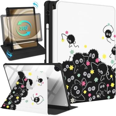 Imagem de Kidcube Capa para Samsung Galaxy Tab A9 Plus de 28 cm para mulheres, meninas, crianças, capa fólio fofa com suporte para lápis, design exclusivo, suporte giratório para tablet Tab A9+ Plus,