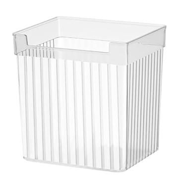 Imagem de Organizador da geladeira grande capacidade translúcida de frescura multifuncional Mantendo o organizador de armazenamento da geladeira Bin para frutas vegetais alimentos grau de (Branco transparente)