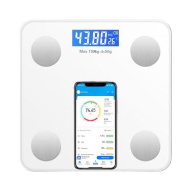 Imagem de Balança Digital Bioimpendancia Corporal App Smart 180kg Lcd Rosa Bebe 