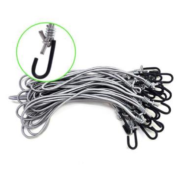 Imagem de Extensor elástico para lona de caminhão 35cm 50un Prata - MS EXTENSOR